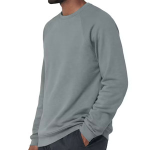 Modèle de sweat-shirt à col rond uni pour homme, à personnaliser avec impression graphique numérique - Product Image 6