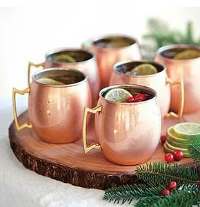 Juego de tazas de cobre martillado Valley Hideaway, tazas reutilizables para bebidas, tazas premium para servir bebidas, acabado duradero - Product Image 2