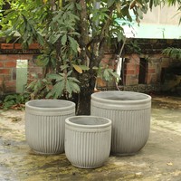 Ensemble de jardinières en béton GRC écologiques, traditionnelles et modernes, pour extérieur, balcon, sol, décoration de la maison, vente chaude