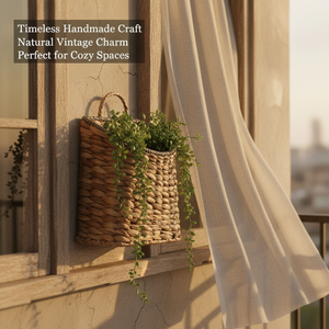 Paniers suspendus en rotin pour plantes succulentes, supports muraux et au sol vintage, écologiques, légers et durables - Product Image 6