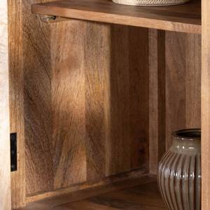 Colonne de rangement en bois de manguier massif avec façade en verre Vandana Royal Nature - Product Image 5