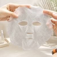 Masque facial en tissu uni Y108 en TENCEL Lenzing autrichien, substrat 25 g/m², 100 % fibre de lyocell d'origine végétale, feuille de masque sèche