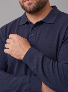 Polo Homme Confortable Printemps-Automne 2026 à Manches Longues, Coupe Ample Décontractée, en Coton et Élasthanne, Grande Taille, Idéal pour le Travail - Product Image 5