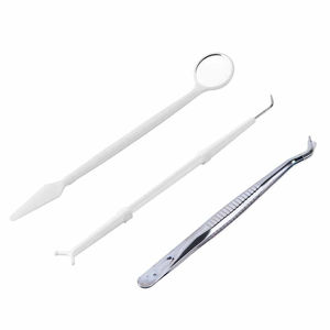 Juego de 3 Exploradores Dentales Manuales de Acero Inoxidable, Pinzas para Algodón |   Kit de Examen Dental Dentavex CE con Empuñadura Ergonómica Clase I - Product Image 3
