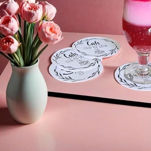 Modern Design Handmade <b>Paper</b> <b>Coasters</b> Table Use Decorative Table <b>Paper</b> <b>Coasters</b> Neutral Tone Artistic Eco Alternative <b>Coasters</b> - Product Image 3