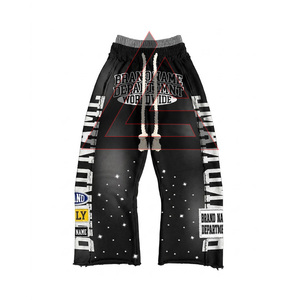 Plus Size Heavyweight Men's Tracksuit Custom Logo Print Acid Wash Zip up Hoodie and <b>Sweatpants</b> <b>Set</b> for Men Training Tracksuit - Product Image 5