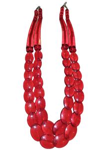 Bijouterie Collier de perles en résine pour femmes Perles en résine de couleur et de taille personnalisées Fait à la main Unique ultra brillant Origine indienne - Product Image 3