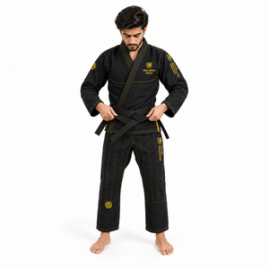 Classic BJJ Gi IBJJF Uniform Preshrunk Gold Weave Lightweight Cotton Brazilian Jiu Jitsu Jacket Reinforced <b>Trousers</b> - Product Image 4