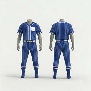 Ensemble uniforme de baseball vert pour homme – Maillot à manches courtes et pantalon en polyester respirant – Tenue d'équipe toutes saisons coupe classique - Product Image 2