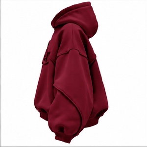 <b>Burgundy</b> Unisex Oversized <b>Hoodie</b> Custom Pullover Sweatshirt Streetwear Clothing for <b>Men</b> and Women Casual Daily Wear Apparel - Product Image 6
