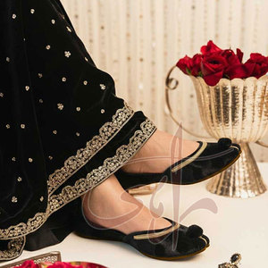 Chaussures Khussa pour femmes à bas prix, couleur unie, best-seller, fabrication professionnelle, semelle extérieure en cuir antidérapante, doublure en velours - Product Image 4