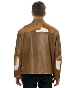 Nueva tendencia Estilo Pelo de vaca en chaquetas de cuero Personalizado Calidad Premium Hombres Cuero genuino para hombres Chaqueta de invierno - Product Image 3