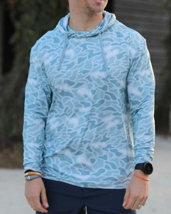 Hoodie de pêche à manches longues avec protection solaire UPF 50+ et masque facial, jersey de pêche élégant, lisse et à séchage rapide - Product Image 4