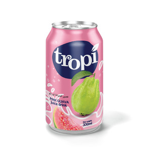 Boisson Tropi Juice 330ml en canette aluminium, purée de fruits 100% naturelle, faible en gras, fraîchement pressée, aromatisée, stérilisée, multi-fruits, pastèque, 5 Brix - Product Image 2