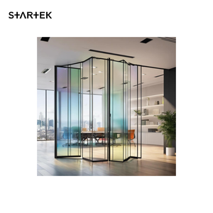 Thông minh <span class=keywords><strong>PVC</strong></span> bi-gấp cửa điều khiển điện không gian trong nhà gấp pdlc (Polymer phân tán tinh thể lỏng) phân vùng thủy tinh sợi thủy tinh - Product Image 5