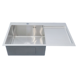 Évier de cuisine personnalisable en acier inoxydable à montage supérieur Cuvette unique Cuvette rectangulaire Caractéristique à un trou Robinet-Conception indépendante - Product Image 3