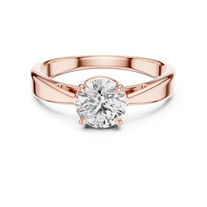 Bague de fiançailles classique en moissanite taille ronde, en argent sterling 925, solitaire, pour mariage, promesse, bijoux de soirée pour femme - Product Image 5