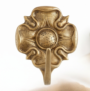 Antique Brass Flower Wall <b>Hook</b> Single <b>Hook</b> Decorative Metal <b>Hook</b> For Clothing Storage Organizer Minimalist Wall Accent - Product Image 1