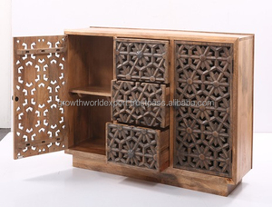 Gabinete de soporte de almacenamiento de madera natural Best 2025 para sala de estar Muebles para el hogar Precio directo de fábrica Muebles para sala de estar - Product Image 4