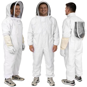 Heavy Duty Beekeeper Suit with Hooded Veil for Practical Beehive Maintenance <b>Honey</b> Collection and Professional Farm Work - Product Image 3
