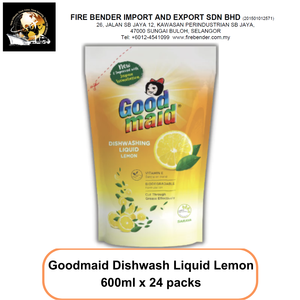 น้ำยาล้างจานย่อยสลายได้ Goodmaid ขนาด 600 มล. กลิ่นเลมอน แบบเติม สูตรเข้มข้น ผลิตในมาเลเซีย ซื้อจำนวนมาก ส่งออกต่างประเทศ - Product Image 2