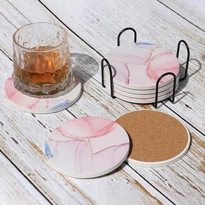 Factory Sale Marble Coaster Set Modern Non-Slip <b>Mats</b> & Pads Amazingly Crafted By Indian Skilled Artisans - Product Image 5