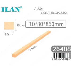 Listello di legno Ilan 10x30x860 mm per artigianato e progetti fai da te - Product Image 3