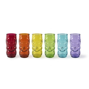 Juego de 6 vasos de cóctel Excelsa Tiki multicolor de 7x7x17 cm - Product Image 1