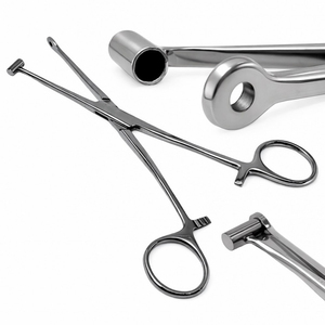 Pince à piercing chirurgical en acier inoxydable de couleur argent, qualité supérieure, nouveau produit tendance pour oreilles et nez, de fiables fournisseurs - Product Image 1