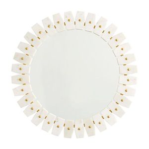 Handmade Luxury Coastal <b>Decorative</b> Round Wall Mirror with Natural Bone Inlay Stylish Home Interior Design - Product Image 5