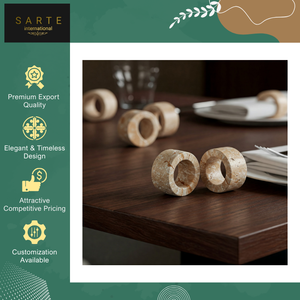 Anillos de Servilleta de Travertino de Lujo para Bodas, Uso en Hoteles y Restaurantes, Diseños Personalizados, Ecológicos, Modernos y Elegantes, a Bajo Precio de Mercado - Product Image 5