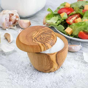 Pot à sucre élégant en bois naturel fait main, style rustique, pour herbes et épices, par blossom craft india - Product Image 5