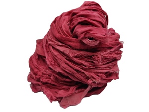 100% Eco-Friendly Eco-Friendly <b>Silk</b> Yarn Recycled Chiffon Dyed Raw Hand <b>Ribbon</b> for Macrame Knitting Art Craft Weaving Embroidery - Product Image 5