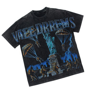 T-shirt graphique surdimensionné vintage pour homme, style streetwear |   T-shirt rétro imprimé Liberty avec impression personnalisée - Product Image 1