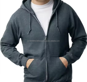 เสื้อมีฮู้ดแขนยาวสำหรับผู้ชายผ้าฟลีซระบายอากาศได้ดี100% ผ้าฝ้ายออร์แกนิกโลโก้แบบกำหนดเอง - Product Image 1