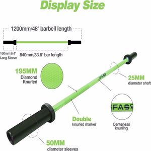 For Olympic 4Ft Solid Iron Fitness Barbells Weightlifting Barbell with Bar Plates - Product Image 2