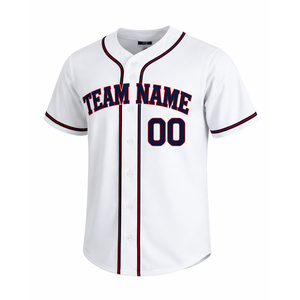 Custom Baseball Jersey for Men with Breathable 100% <b>Polyester</b> Fabric Digital Print Quick Dry Custom Logo for Team Sportswear - Product Image 1