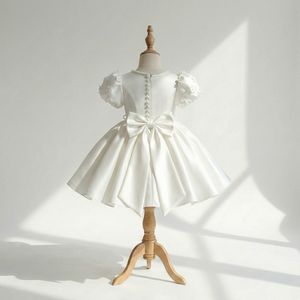 Vestido de Fiesta Corto de Satén de Alta Calidad, Elegante, Estilo Princesa, Vestidos de Flores para Niñas, para Cumpleaños, Bodas y Concursos - Product Image 2