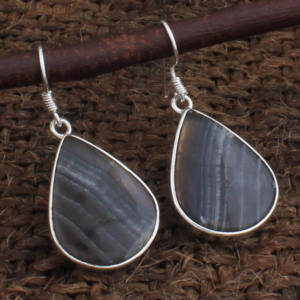 Pendientes de Plata de Ley 925 con Fluorita Natural en Forma de Corazón, Estilo Vintage, para Mujer, Joyería Fina, Regalo para Bodas y Fiestas - Product Image 1