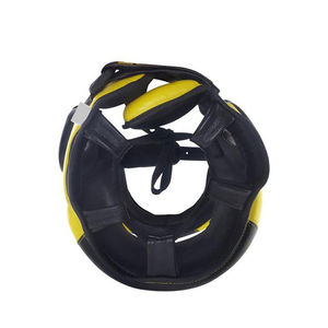 Protectores de Cabeza para Boxeo en Color Negro y Amarillo, Hechos a Mano con Cuero PU, de Buena Calidad, del Mejor Proveedor, Producto OEM Transpirable - Product Image 5