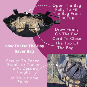 Mangeoire lente Fournisseur de produits équestres pour chevaux 600D sac de foin de cheval haute résistance - Product Image 5