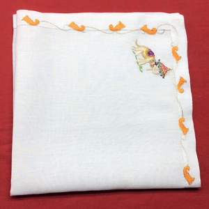 Serviettes de cocktail en coton/lin brodées du Vietnam avec design personnalisé pour les fêtes, haute qualité VNAP CN009 - Product Image 1