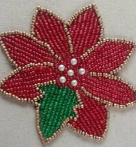 Buddhist Style Handmade Embroidered Seed <b>Beads</b> <b>Coaster</b> with Custom Color and Unique Decorative Design - Product Image 1