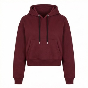 Custom Pullover Women <b>Hoodie</b> Cotton <b>Polyester</b> Fleece Puff Print Embroidered Anti Shrink Cropped Customized Color Tops - Product Image 1