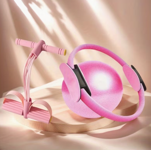 Ballon de yoga rond en PVC rose HAWK SPORTS INDUSTRIES, 4,9 pouces, antidérapant, pour exercices de fitness, pompe incluse, surface lisse, logo personnalisé pour adultes - Product Image 6