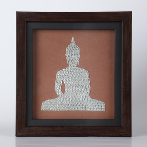 Marco de Fotos de Buda en Latón Plateado para Fiestas de Cumpleaños, Año Nuevo y Acción de Gracias - Product Image 1