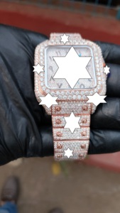 นาฬิกา NYC DIAMOND EMPIRE หรูหรา ระบบอัตโนมัติ เครื่องจักรกลจากญี่ปุ่น ตัวเรือนสแตนเลสทรงเหลี่ยม หน้าปัด 41 มม. ประดับเพชรโมอิสซาไนต์ - Product Image 4