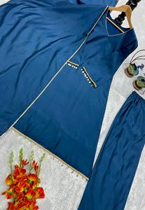 <b>Plain</b> Anarkali <b>Suit</b> Set Women Ethnic Wear <b>Designer</b> <b>Pakistani</b> Salwar Kameez With Dupatta Indian Party Wear Modest Dress Outfit - Product Image 3
