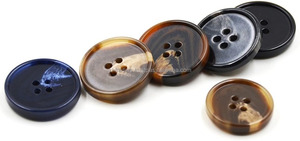 Boutons en résine de haute qualité, écologiques, faits à la main, à dos plat, à 4 trous, pour accessoires vestimentaires - Style noix de coco, fournis par l'usine - Product Image 4