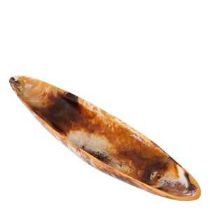 Plateau de service en résine fait main avec poignées dorées et sous-verres assortis, vaisselle décorative élégante, ensemble d'art en résine de luxe pour la décoration - Product Image 1